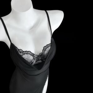 Black Lace Sheer Slip Dress – Sexy Spaghetti Strap Lingerie