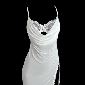 White Lace Sheer Slip Dress – Sexy Spaghetti Strap Lingerie