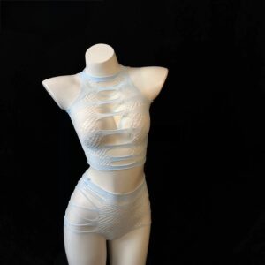 Blue Cut-Out Two-Piece Set