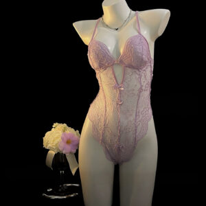 Light Purple Lace Bodysuit – Padded Cups, Flirty & Elegant Lingerie